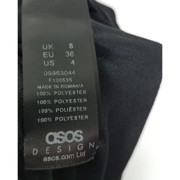 ASOS Design Maternity Women's Sz. 4 Black Adjustable Strap Wide Leg Jumpsuit - Picture 10 of 10